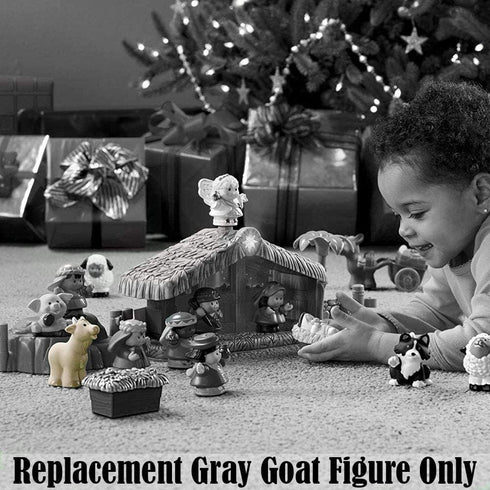 Fisher-Price Little People Manger Scene Replacement Part - N4630 ~ Christmas Story Playset Gray Goat Figure