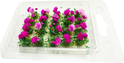 20Pcs Miniature Flower Cluster Grass Tufts for Mini Dollhouse Fairy Garden Railway Simulated Micro Landscape Model