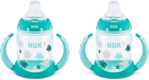 NUK Learner Cup, 5 Oz, 2-Pack, BPA Free Spill Proof Sippy Cup with Clouds & Stars