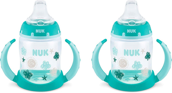 NUK Learner Cup, 5 Oz, 2-Pack, BPA Free Spill Proof Sippy Cup with Clouds & Stars