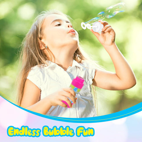 Outdoor Bubbles - 2 oz Bubble Blower Solution with Wands - Summer Fun Toys for Kids and Adults (4)