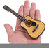 Wooden Miniature Guitar with Stand and Case, 5.9in Black Mini Guitar Model for Home Decor