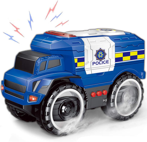 Liberty Imports Friction Powered Police Monster Truck Toy - Light & Sound Effects, Model Vehicle for Kids