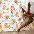 Rooster Hens Eggs Floral Leaves Baby Blanket, Baby Chicken Farm Animals Flannel Soft Receiving Blanket 30x40
