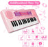 37 Keys Kids Piano Keyboard Toys with Microphone, Learning Educational Toddler Keyboard for Ages 3-8 (Pink)