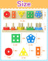 Montessori Toys for 1-3 Year Olds - Wooden Learning Puzzles Shape Sorter Toys for Toddlers Birthday Gifts