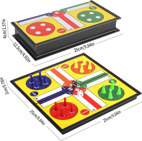 Andux Foldable Magnetic Ludo Chess Portable Board Game Set, CXYXQ-03 (M)