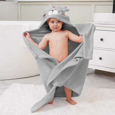 FUBANRAY 4-Pack 0-5 50'' 32'' Toddler Bath Towel Hooded Baby Towels for Boy Girl Years, Soft Absorbent Toddler Towels