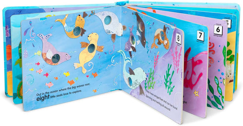 Melissa & Doug Poke-a-Dot: Who’s in the Ocean - Children's Board Book with Pop Buttons - FSC Certified