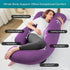 Sasttie Pregnancy Pillows for Sleeping, U Shaped Cooling Full Body Pillow with Removable Cover, Pregnant Women Must