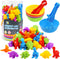 RAEQKS Counting Sorting Dinosaur Toys Montessori Sensory Matching Toy with Bowls, Preschool Learning Activities