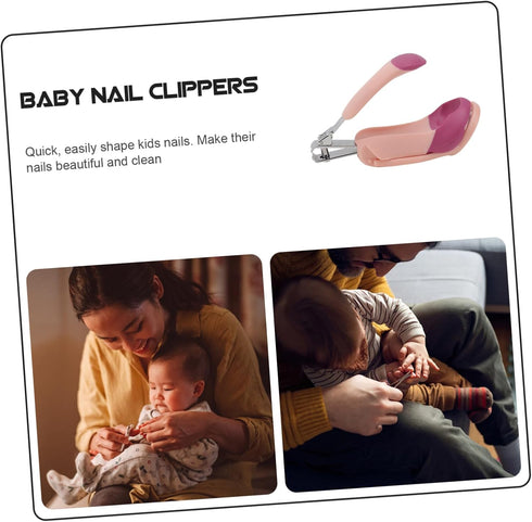 Set Wakauto Nail Care Portable Nail Clippers Tweezer Scissors for Boy Girl Grooming Safe Manicure Kit for Newborns