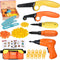 Kids Cardboard Construction Tool Set with Electric Drill & Tool Belt -258PCS,