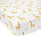 Lambs & Ivy Signature Giraffe Organic Cotton Fitted Crib Sheet - White/Yellow