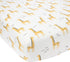 Lambs & Ivy Signature Giraffe Organic Cotton Fitted Crib Sheet - White/Yellow
