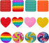 Joyisle 12pcs 5in Random Pop Bubble Fidget Sensory Toys, Pop Toy Bulk for Party Favor, Classroom Student Prizes Easter