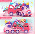 7 1 1 2 3 1-3, 1 2 3 newcrave in Carrier Truck Toys for Year Old Girl, Toddler Girl Toys Age Car Toys Truck with Light