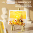 WULOBOOI Set, 14+ Mini Flowers Picture Frame Building Desk Decor Block Easel for Message Stickers and Painting Photo