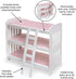 Badger Basket Triple Doll Bunk Bed with Ladder, Bedding, Personalization Kit for 20 inch Dolls - Pink Gingham