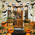 Halloween Party Decorations - Orange Black Latex Balloons, Happy Birthday Banner, 32pcs Black Vampire Bats