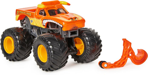 2021 1:64 Monster Jam Spin Master Diecast Monster Truck with Wheelie Bar: Shear Madness El Toro Loco