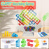 64 Pcs Tetra Tower Stacking Game, Fun Balance Building Blocks Board Games for Kids Adults Family Party Gifts