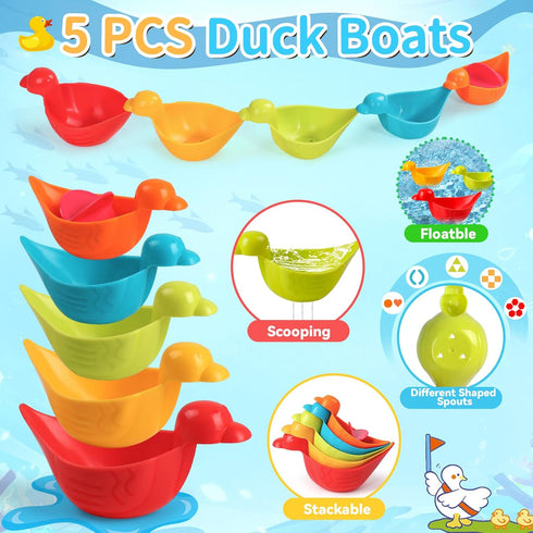 1-3 10 1 2 3 4 5 6 Toddler Bath Toys for Kids Ages PCS Baby Bath Toys Mold Free with Multi Color & Shape Stacking Cups