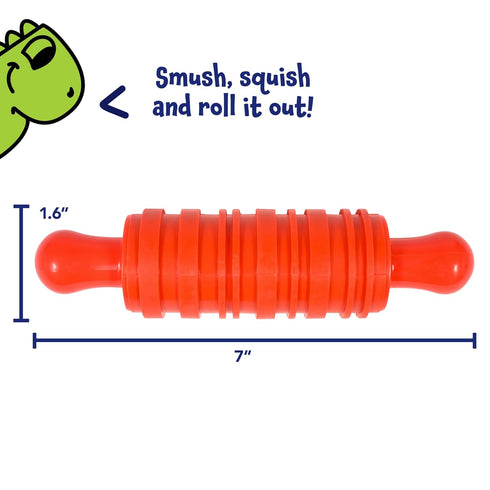 2 Set 4 Ready Learn Paint and Dough Texture Rollers | of | Patterned Rolling Pins for Kids | Play Dough Accessories