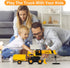 3+ 3-8 SASBSC Toy Trucks Big Crane Truck Toys for Year Old Boys with Sound and Light Friction Power Trucks Birthday