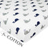 American Baby Company 100% Natural Cotton Fitted Pack and Play Sheet, 39" x 27", Navy Whale for Boys & Girls