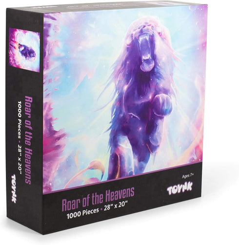 Toynk Roar of the Heavens Fantasy Lion Puzzle, 1000 Piece Jigsaw Puzzle for Adults and Kids, Interactive Brain Teaser