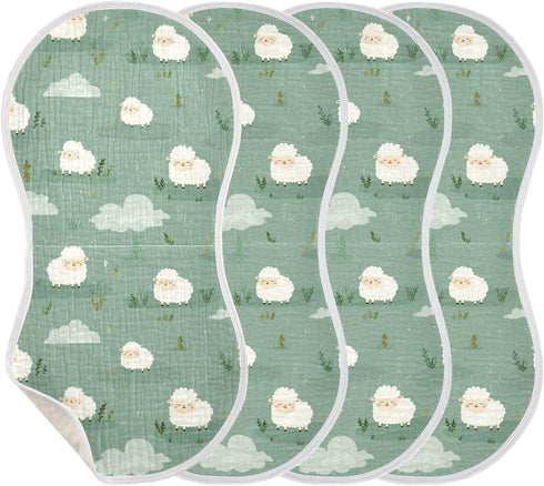 decor gift 22x11in Cotton Soft Burp Cloths Easy Care Lambs Cloud Island Off White wash Cloth for Babies Girls and Boys