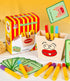 Wooden French Fries Sorting & Stacking Toys for Toddlers, Montessori Educational Toys for 3 Year Olds to Develop Fine