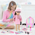 17 18 Inch Set Backpack 18" Ecore Fun Pcs American Doll Accessories Cosmetic with & Outfits | Pretend Play Makeup Kit