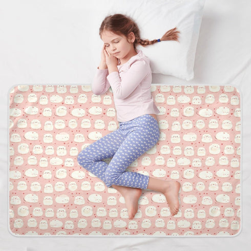 siphylline 52" 34" Cute Peach Animal Extra Large Resuable Changing Pad Covers Highly Absorbent Bed Wetting Pads