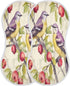 Bulletgxll Set 4, Vintage Birds Unisex Baby Burp Cloths of Soft Absorbent Organic Cotton Muslin Burping Cloths