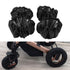 4 Pcs/Set Stroller Wheel Protection Covers Black Wheelchair Tire Protector for Child Kid Baby Stroller Jogger Wheels Protection Covers(L)