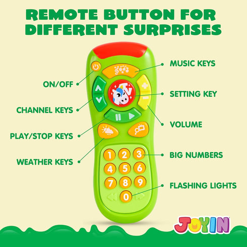 JOYIN Baby Toy Phone, Remote & Smartphone with Music, Fun Learning Musical Toys for Kids, Boys or Girls, Holiday Gifts
