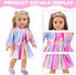 18 Inch Backpack Set 18" SetsNo UNICORN ELEMENT American Doll Makeup Accessories and Clothes,Sequin for Dolls Include