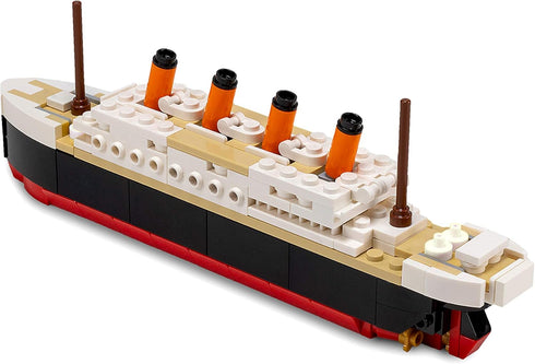 Set 217-Piece 3D Brick Loot Titanic Building Lego Compatible Ship Model Kit, DIY Mini Bricks Puzzle STEM Toy for Adults