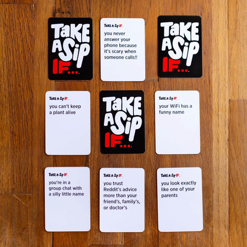 DSS Games Take A Sip If [Hilarious Party Game for Adults, Game Night, Ice Breakers, Conversation Starter, Great