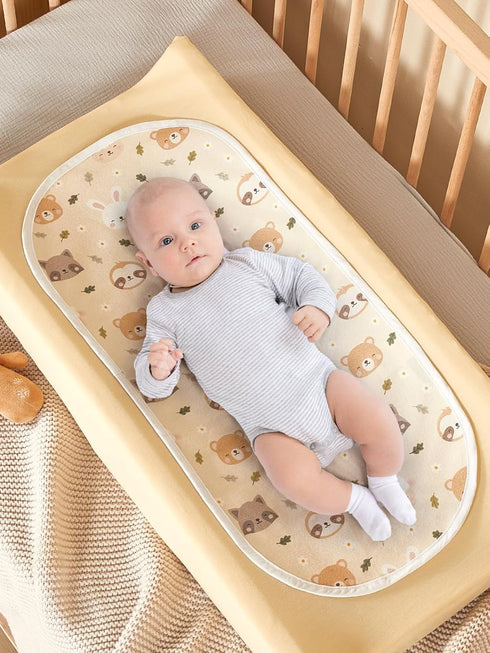 6 Pack, 100% TILLYOU Waterproof Changing Pad Liners Cotton Reusable Cloth Diaper Liners, Pet