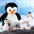 7 Sets 14 Inch Mommy 2 Aoriher Pcs Penguin Stuffed Animal Penguin and Plush Babies with Eggs Wrapping Soft Cute Animal