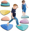 Non-Slip Stepping Stones for Kids, 6 Pcs Macaron Balance River Stones for Indoor & Outdoor Obstacle Courses, Sensory