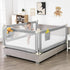 BABY JOY Bed Rail for Toddlers, 57’’ Extra Long, Height Adjustable & Foldable Guard with Storage Pocket