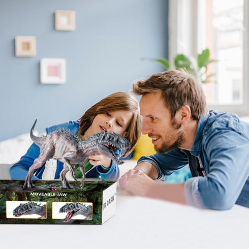 2Pcs Dinosaur Set, 15.7" Tyrannosaurus Rex and 12.2" Realistic T-rex, Educational Action Figures