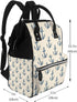 Qewfoju 1 Backpack Nautical Themed Simple Anchors Pattern Diaper Bag Multifunctional Baby Bags for Baby Girls & Boys