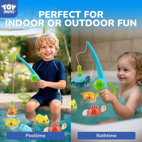 1-3, 1-3 TOY Life Bath Toys for Kids Ages Magnetic Fishing Game with Mold Free Wind Up Bath Toys for Toddlers & Toy