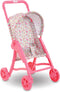 Corolle Baby Doll Stroller with Folding Canopy - Mon Premier Poupon Accessory for 12" Dolls, Pink/Floral Pattern