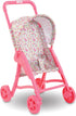 Corolle Baby Doll Stroller with Folding Canopy - Mon Premier Poupon Accessory for 12" Dolls, Pink/Floral Pattern